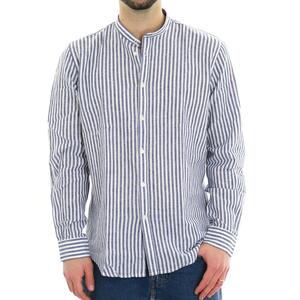 CAMICIA FANTASIA RIGHE BLU